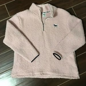 Pink Sherpa pullover Brand New!!
